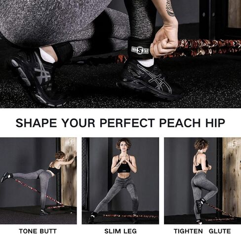 INNSTAR Booty Resistance Band Glute Cord Cable Machine for Hip Home Workout Cable Kickbacks with Instructions & Carry Bag in Saudi Arabia