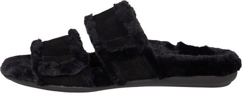 Vionic Chakra Faith Women's Fuzzy Slide Slipper - Comfortable Cozy Open Toe Slippers That Include Three-Zone Comfort with Orthotic Insole Arch Support, Medium Fit Sizes 5-11 in Saudi Arabia