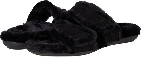 Vionic Chakra Faith Women's Fuzzy Slide Slipper - Comfortable Cozy Open Toe Slippers That Include Three-Zone Comfort with Orthotic Insole Arch Support, Medium Fit Sizes 5-11 in Saudi Arabia