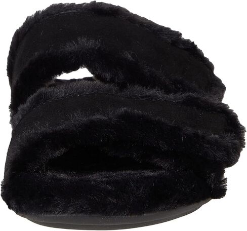 Vionic Chakra Faith Women's Fuzzy Slide Slipper - Comfortable Cozy Open Toe Slippers That Include Three-Zone Comfort with Orthotic Insole Arch Support, Medium Fit Sizes 5-11 in Saudi Arabia
