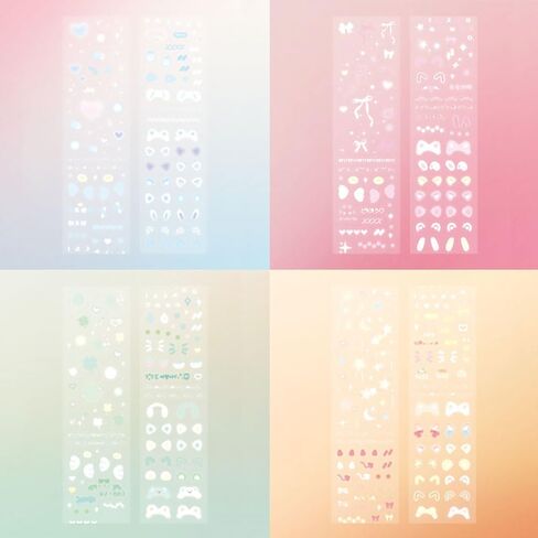 4 لفات من ملصقات شريط واشي اللطيفة لسكرابوكينغ، ملصقات شريط PET لليوميات، مجموعة شريط واشي واسعة ملصقات المجلات غير المرغوب فيها، شريط كاواي كارتوني مغسول DIY ديكور لملصقات لوازم سجل القصاصات in Kuwait