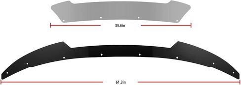 سبويلر خلفي من الخيزران V2 لسيارة دودج تشارجر 2015,2016,2017,2018,2019,2020,2021 SRT ScatPack Hellcat، سبويلر خلفي إضافي 2 قطعة in Kuwait
