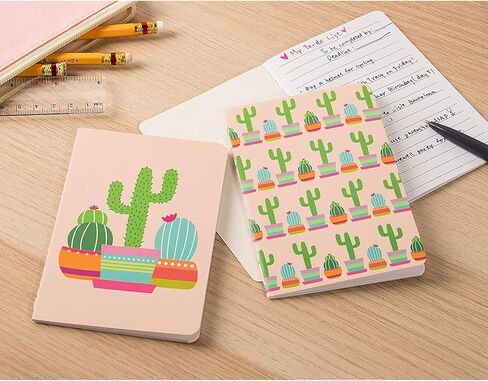 دفاتر ملاحظات Paper Junkie Mini Cactus Journal، هدايا الحفلات (3.5 × 5 بوصات، 12 حزمة) in Kuwait