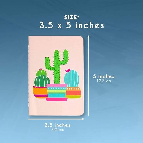 دفاتر ملاحظات Paper Junkie Mini Cactus Journal، هدايا الحفلات (3.5 × 5 بوصات، 12 حزمة) in Kuwait