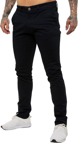 989Zé ENZO للرجال بنطال جينز تشينو مطاطي بقصة ضيقة in Kuwait