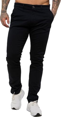 989Zé ENZO للرجال بنطال جينز تشينو مطاطي بقصة ضيقة in Kuwait