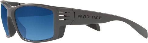 نظارة شمسية Native Man بإطار أسود غير لامع، عدسات خضراء عاكسة، 61 ملم in Kuwait