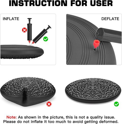 وسادة متذبذبة منفوخة، مقعد متذبذب للأطفال الحسيين، لوح متذبذب (سميك جدًا)، تمرين أساسي، وسادة مقعد متوازنة، لوح قابل للتعديل لجميع الأعمار in Kuwait