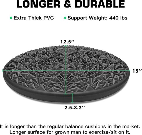 وسادة متذبذبة منفوخة، مقعد متذبذب للأطفال الحسيين، لوح متذبذب (سميك جدًا)، تمرين أساسي، وسادة مقعد متوازنة، لوح قابل للتعديل لجميع الأعمار in Kuwait