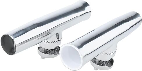 NovelBee 4pcs Stainless Tournament Style Clamp on Fishing Rod Holders,Rail Mount Fishing Rod Pole Holder for Marine Boat Yacht in Saudi Arabia