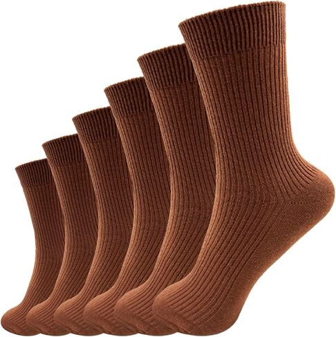 Women Thin Cotton Socks Cute Crew Socks Casual Athletic Aesthetic Socks Neutral Slouchy Solid Color Sock 6 Pairs 4-9 in Saudi Arabia