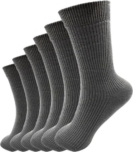 Women Thin Cotton Socks Cute Crew Socks Casual Athletic Aesthetic Socks Neutral Slouchy Solid Color Sock 6 Pairs 4-9 in Saudi Arabia