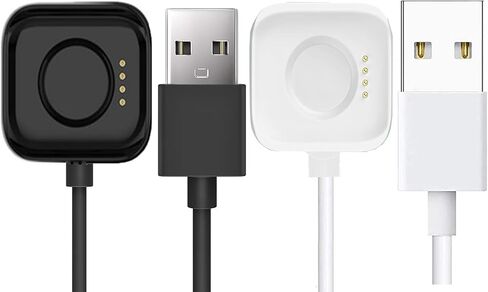 Compatible with OnePlus Watch 3 Charger, Lamshaw USB Charging Dock Cable Compatible with OnePlus Watch 3, 2, 2R Smartwatch (2 Pack-Black+Black) in Saudi Arabia