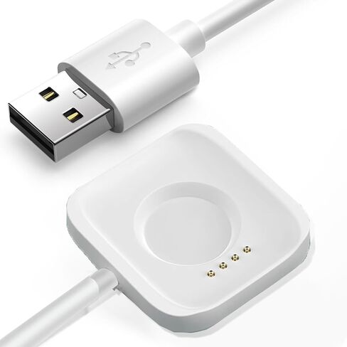 Compatible with OnePlus Watch 3 Charger, Lamshaw USB Charging Dock Cable Compatible with OnePlus Watch 3, 2, 2R Smartwatch (2 Pack-Black+Black) in Saudi Arabia