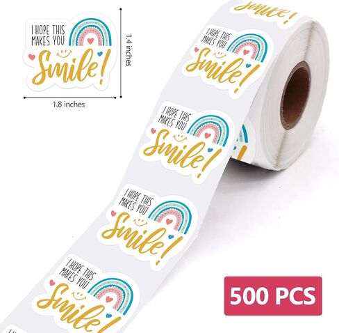 ملصقات المتاجر الصغيرة المضحكة من WHING Happy Mail، تجار التجزئة على الإنترنت، أصحاب المتاجر، طلب العبوات، ملصقات الأعمال الصغيرة، شكرًا لك، أختام مغلف الملصقات، 500 ملصق لكل لفة in Saudi Arabia