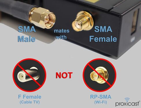 Proxicast 6 أقدام فائقة المرونة SMA ذكر - SMA ذكر كابل توصيل محوري منخفض الخسارة لـ 4G / LTE / 5G / Ham/ADS-B/GPS/RF الراديو والهوائيات (ليس للتلفزيون أو WiFi) - 50 أوم (ANT-141-011) -06) in Kuwait