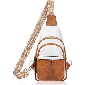 SUOSDEY 2024 Sling Bag for Women Leather Crossbody Bags for Women Trendy Chest Bag Traveling Walking