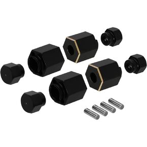 7mm Black Coating Brass Wheel Hex Hub for TRX4M 1/18 RC Crawler Car Upgrade