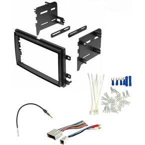 Double DIN Car Stereo Radio Kit, Wire Harness, Antenna Adapter, and Install Parts -Made for Ford: 2007-2010 Edge, 2005-2007 Focus, 2006-2009 Fusion, 2005-2007 Mustang, 2008-2009 Taurus