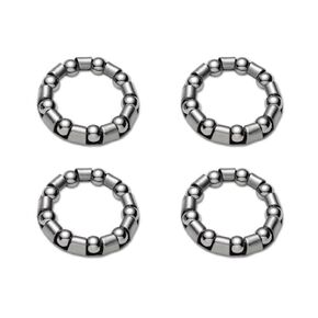 Pack of 4 Replacement Ball Bearing Retainer Cages for Bike Bottom Bracket Crank Service, 1/4" X 9 Balls