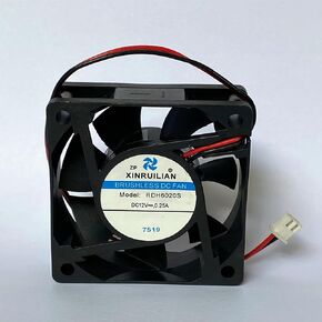 RDH6020S 6CM DC Fan RDH6020S DC12V 0.20A 6CM 6020 60×60×20mm 2-Wire Cooling Fan