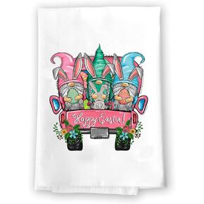 Decorative Kitchen and Bath Hand Towel | Religious Christian Easter Flowers Orange Pink Green | Spring Summer Garden Themed | Home Decor Decorations | House Gift Present