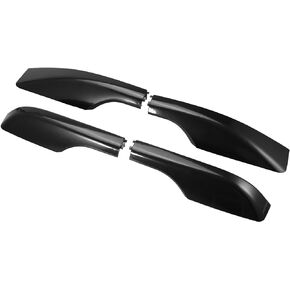 4pcs Car Roof Rack Side Rails End Cover Cap Compatible for Toyota Land Cruiser LC200 J200 2008-2021, Durable Plastic Black Cargo Rack Legs Protection