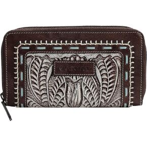 ARIAT Rori Wallet, Dark Brown
