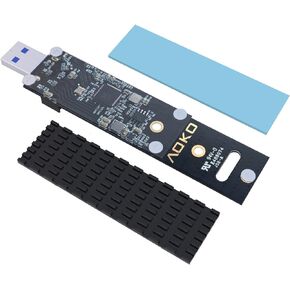 AOKO 40Gbps M.2 NVMe SSD Enclosure with Fan for M.2 PCIe NVMe 2280 M-Key(B+M Key) SSD Case, Compatible with Thunderbolt 3/4 USB4.0/3.2/3.1/3.0 Type-C-iC40SLF