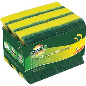 (24 Pack) Heavy Duty Scrub Sponges by SCRUBIT – Kitchen Dish, Sink and Bathroom Cleaning Scrubber Sponge - with Non-Smell Scouring Pad