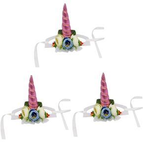 Novelty Pet Hat Small Dog Outfits Puppy Outfits Cat Unicorn Hat Funny Pet Cap Costume for Cat Braid Hair Accessories Woven Beach Hat Dog Cap Halloween Costumes to Weave Headband