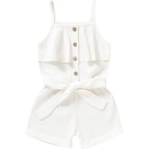 Baby Girls Clothes, Toddler Sleeveless Cute Halter Romper Kids One-piece Jumpsuit Summer autumn Clothes Set