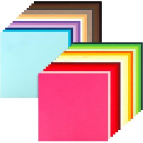 BigOtters 100 Sheets Colored Cardstock, 30 Assorted Colors Construction Paper, 12x12, 180GSM