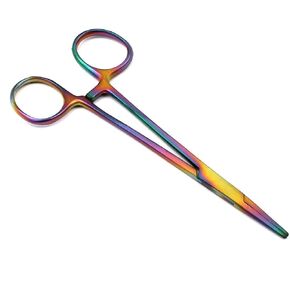 Multi Color Rainbow Mosquito Hemostat Forceps 5" Straight Stainless Steel Multicolor