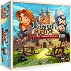 Catapult Feud Board Game Second Edition – Fun Family Activity for Kids & Adults, 2-Player Dexterity Game – Perfect for Play Night – Ages 7+ – Quick 20-Min Playtime