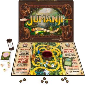 Jumanji The Game، لعبة المغامرات العائلية الكلاسيكية المخيفة المبنية على فيلم الحركة الكوميدية، للأطفال والكبار من سن 8 سنوات فما فوق