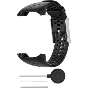 Silicone replacement wristband compatible with Polar M400 / M430, adjustable replacement band Soft wristband with tool