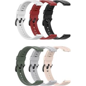 FitTurn 6pack Compatible with Huawei Watch Fit Mini Bands, Replacement Straps Silicone Bands Bracelet Watch Band Accessory Band for Huawei Watch Fit Mini Smartwatch for Men Women