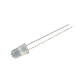B-0001-C11 Diffused Blue Light, White Lens LEDs, 5 mm (Pack of 25)