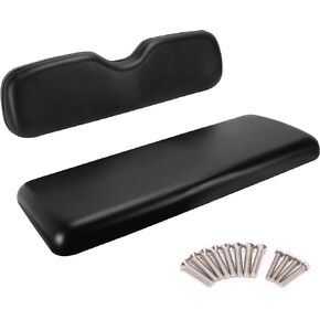 10L0L Golf Cart Rear Seat Replacement Cushions, Universal Back Seat Kit Fits for GTW, YAMAHA EZGO & Club Car Flip Seats Buff Cushion