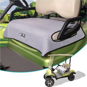 10L0L Universal Golf Cart Seat Cover Blanket Cushion Cover for Yamaha G2, G8, G9, G16, G19, G22 G29 with Armrests, Suitable for All Weather Conditions - Light Gray