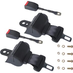 Podoy Upgraded Golf Cart Seat Belts Kit Universal Retractable for Golf Carts Compatible with E-ZGO TXT & RXV Club Car DS 42" Seat Belts kit (Set of 2)