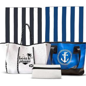 Neoprene Tote Bag | Waterproof Beach Bag | Beach Tote Waterproof Sandproof | Neoprene Bag with Towel