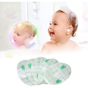 6Infant Ear Protection, 60 Sheets Baby Waterproof Ear Stickers, Newborn Baby Ear Correctors, Disposable Ear Protector for Swimming Bathing Surfing Snorkeling Hair Dye Sleeping