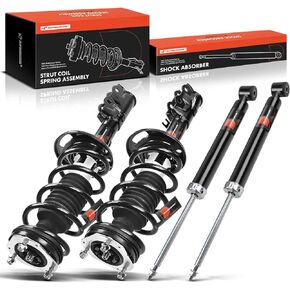A-Premium 4x Front Struts w/Coil Spring Assembly and Rear Shock Absorbers Compatible with Ford Fiesta 2010 2011 2012 2013 All Models