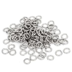 uxcell M6 304 Stainless Steel Split Lock Spring Washers Screw Gasket 100pcs