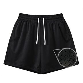 Mens Mesh Shorts 5.5 Inch Inseam Mens Athletic Shorts Breathable Double Layer Fabric Mens Mesh Basketball Shorts