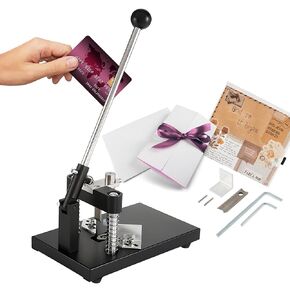Black Heavy-Duty Corner Rounder Cutter – R6mm R10mm 1.2"/ 30mm Thickness Corner Rounder Cutter Machine with Paper Hold Metal Commercial Corner Punch for Plastic Metal Paper Cardstock