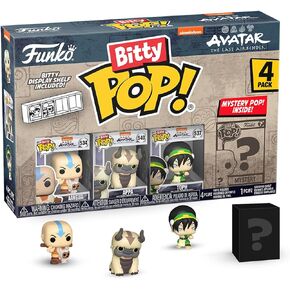 Funko Bitty Pop!: Avatar: The Last Airbender Mini Collectible Toys 4-pack - Aang with Momo وAppa وToph وMystery Chase (قد تختلف التصاميم)