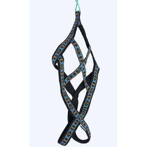 Weight Pulling Sledding Dog Harness X-Back Style Black Small, 18" Neck Circumference